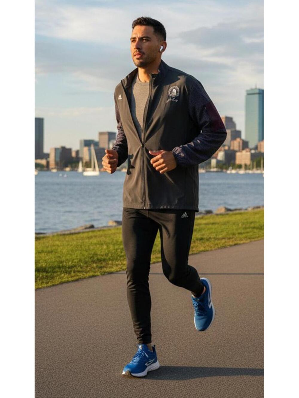 Adidas 2018 Boston Marathon Climastorm Energy Running Jacket Men's Size 2XL